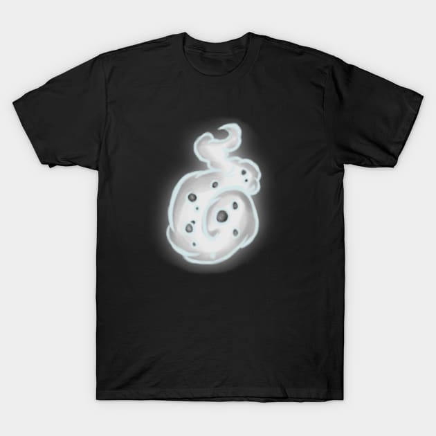 Ghost Flame White T-Shirt by TheRobCalledZeus